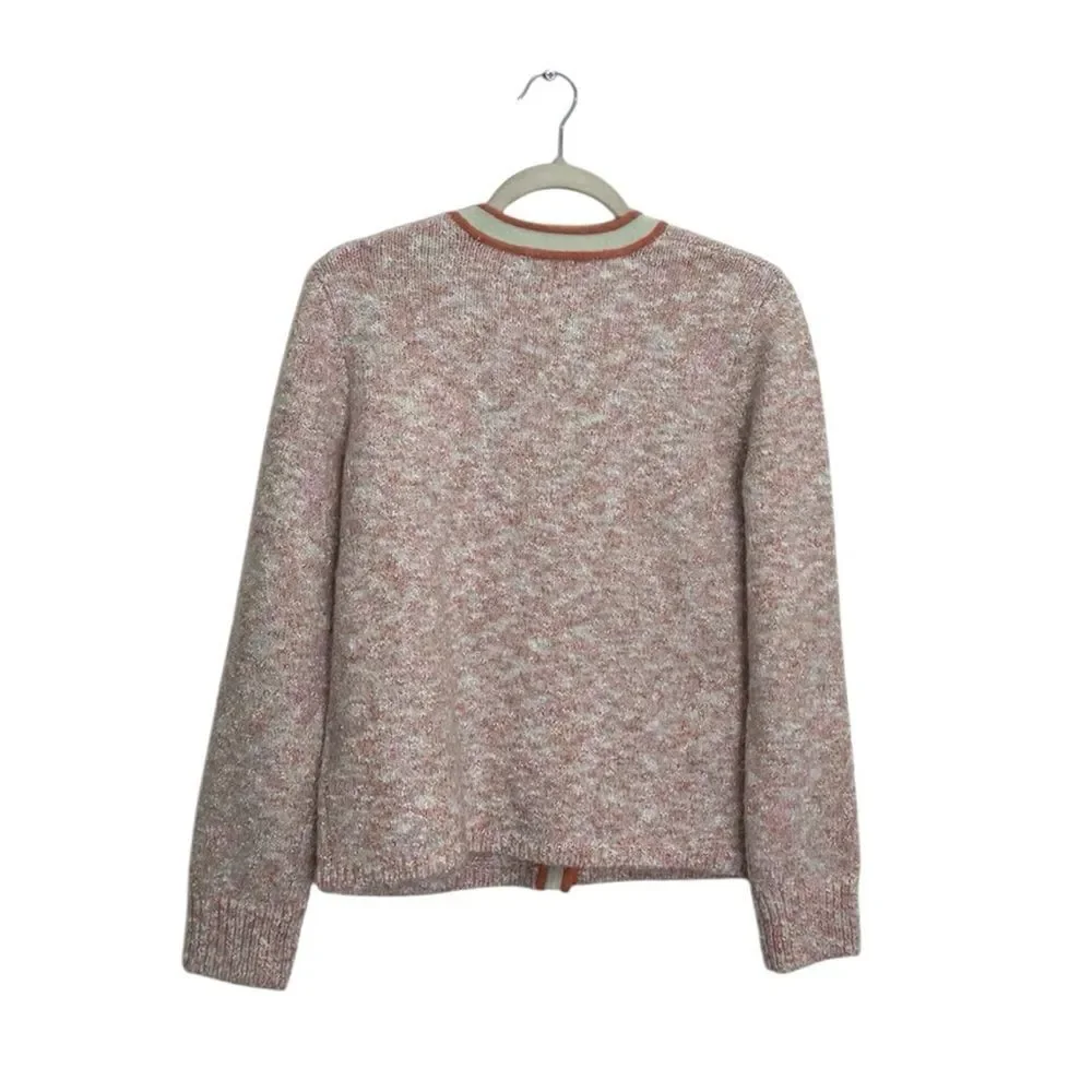 NWT J CREW Marled sweater lady cardigan in blush pink - Picture 7 of 8